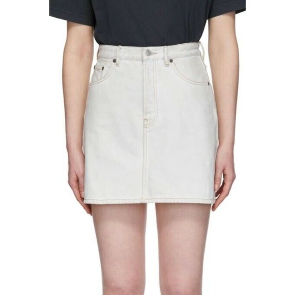 Acne Studios Mini Skirt Pale Blue Jeans Denim Blogger Italy 36 NWOT $240 - Picture 1 of 11